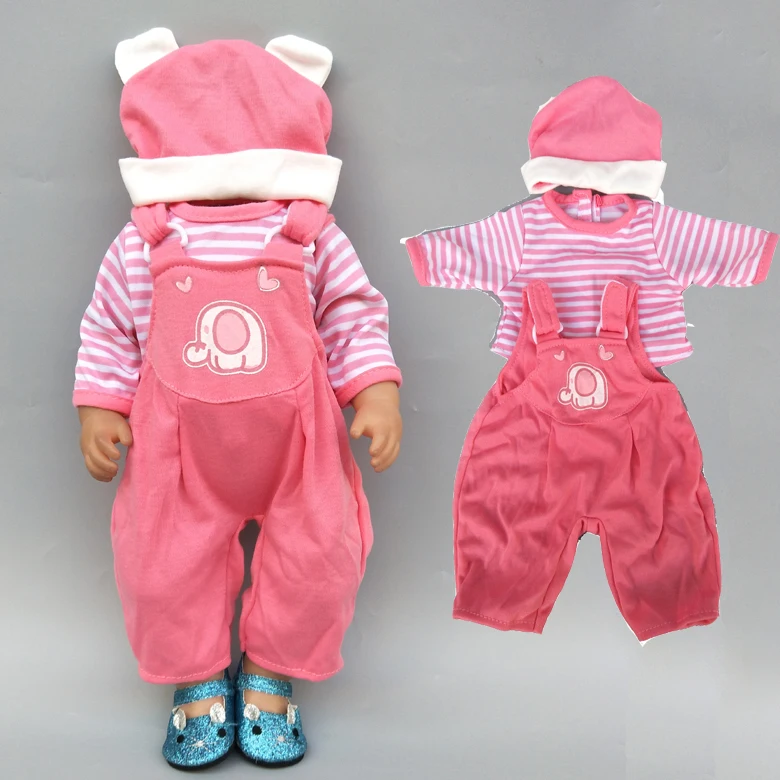 43 см новорожденная Кукла Одежда Комбинезоны для 17 дюймов Baby bona кукла брюки шляпа для игрушки одежда