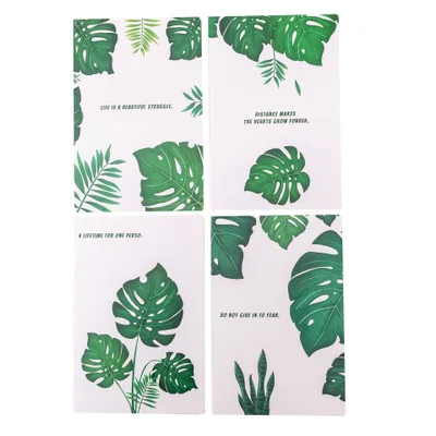 1 шт. креативный банановый лист А5 растительный блокнот заполненный бумажный дневник молочная вставка кожаный блокнот пустая линия - Цвет: 1PC random