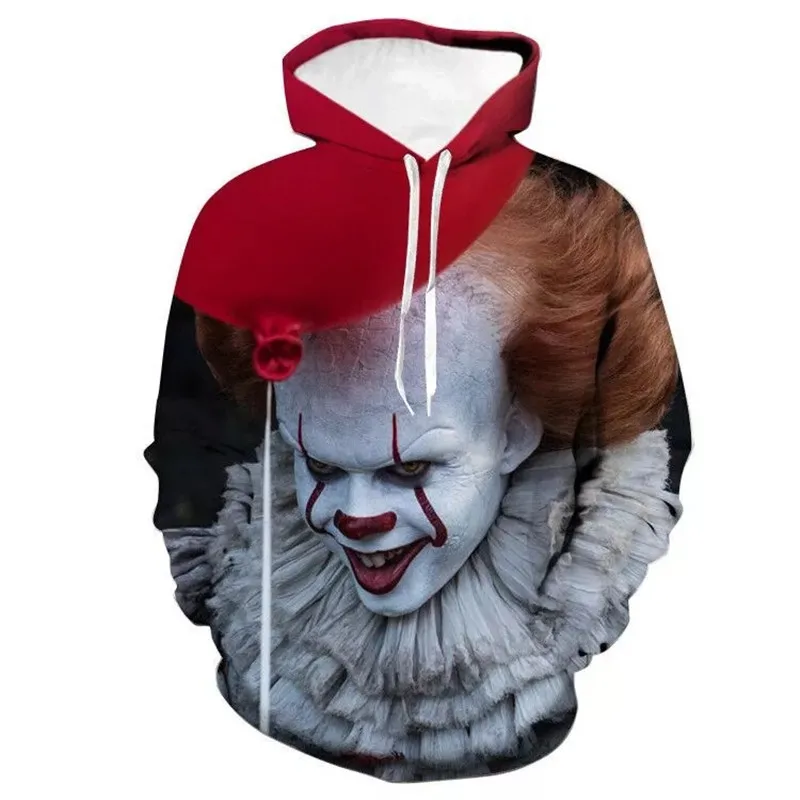 

Newest Horror Movie It-Chapter Two Hoodies Costumes man women Sweatshirts Autumn winter 3D printed Hoodies For Couple costume