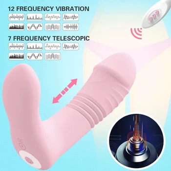 7 Frequency Telescopic Dildo Vibrator Intelligent Heating Clitoral Massager G-spot Vagina Stimulator Female Masturbation Tool 2