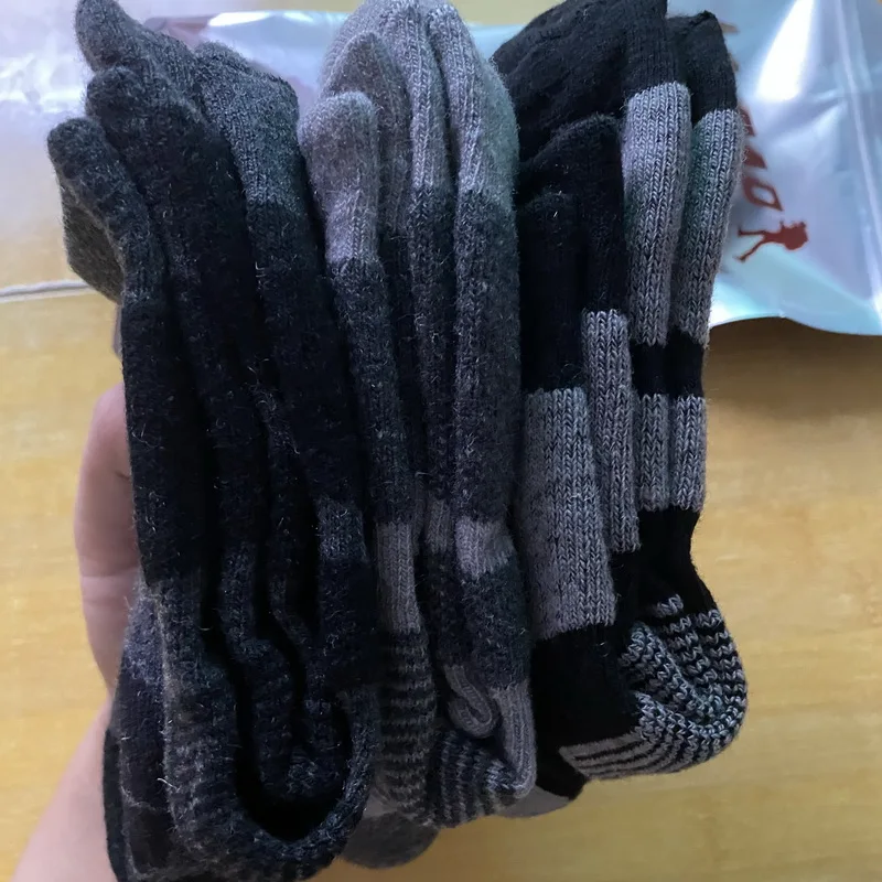 3 Pairs/lot Winter Thicken Merino Wool Socks mens Ski Hiking Thermal Socks Outdoor Warm Sports Men Thermosocks