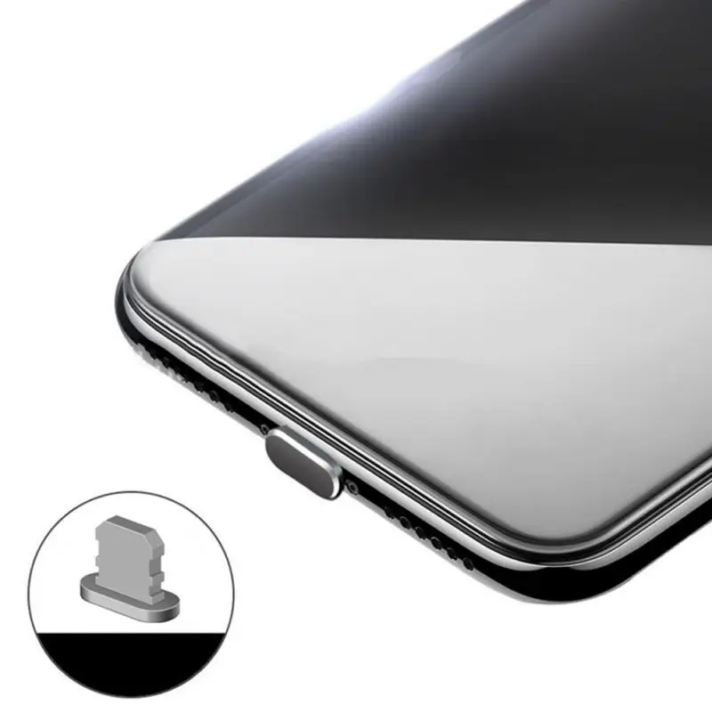Зарядный порт Пылезащитная заглушка для зарядки Cenicienta Jack Пробка для iphone 5S 6 6s 7 8 X Xr Xs Max защита для iphone 11 pro max Мода - Color: Gray