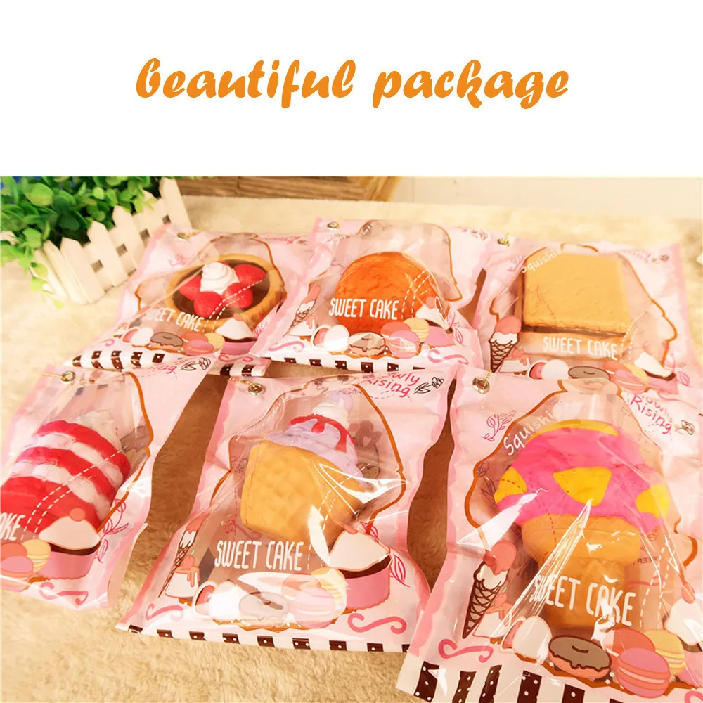 Beautiful Package Sweet Cake Ice Cream Squishy squishy Stress Reliever Decor Toys Simulation Squeeze Food Toys #B