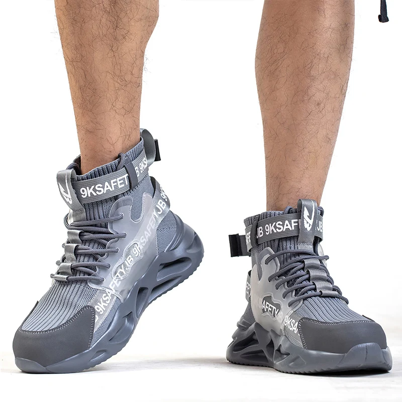 New Men Work Safety Shoes Boots Brand Indestructible Shoes Steel Toe Working Sneakers Puncture-Proof Large Size 48