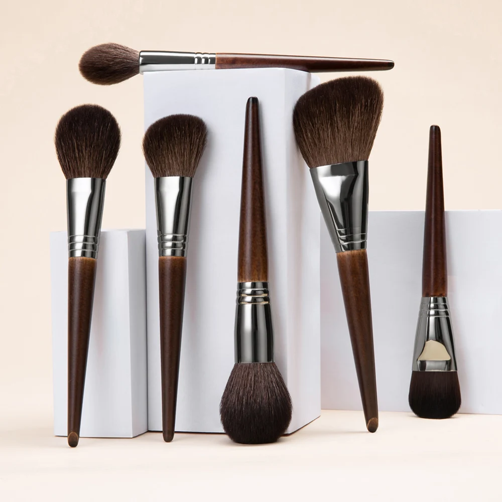 OVW Point Shader Eye Brush Set Horse Hair Tapered Smudge Crease Blending Eyeshadow Brushes Makeup Set brochas de maquillaje 4pcs