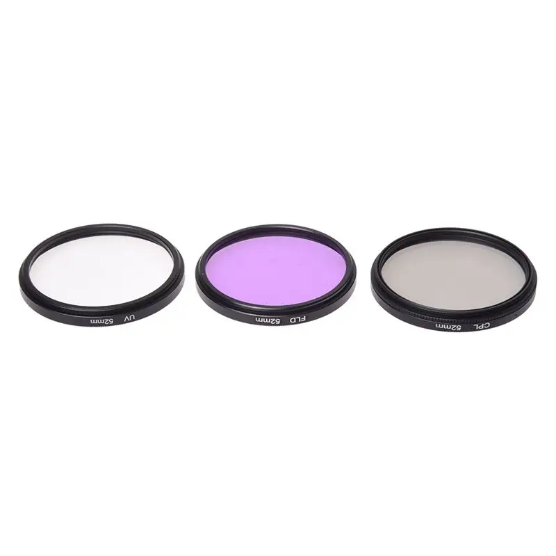 FFYY-52mm FLD UV круговой поляризационный фильтр крышка CPL бленда комплект для Nikon D3300 Canon