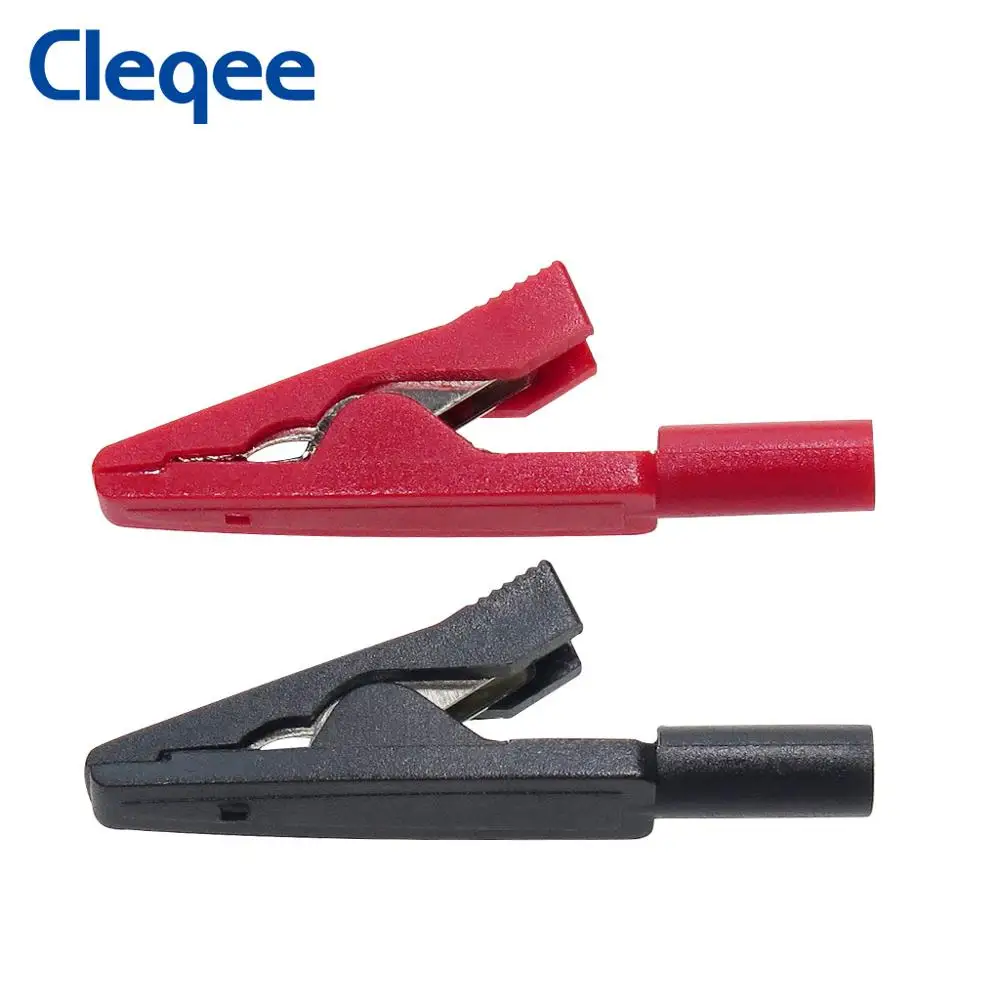 Cleqee P2009 6 цветов полностью изолированный крокодил зажим соединение 2 мм банан