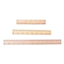Règle en bois 15cm 20cm 30cm, 1 pièce, règle métrique, outil de mesure de précision à Double face
