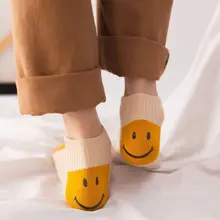 Новинка, хит, Kawaii, весна-осень, японские женские носки, простые носки со смайликом, высокое качество, дышащие носки по щиколотку