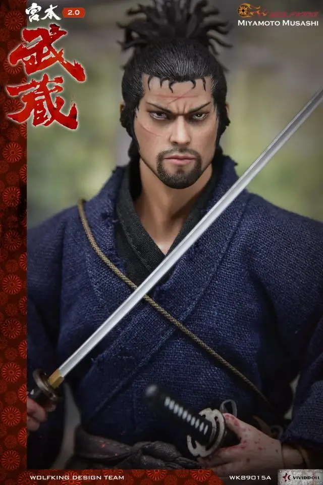 WOLFKING WK89015A 1/6 Miyamoto Takehide 2,0 Коллекция фигурка для фанатов подарок на праздник
