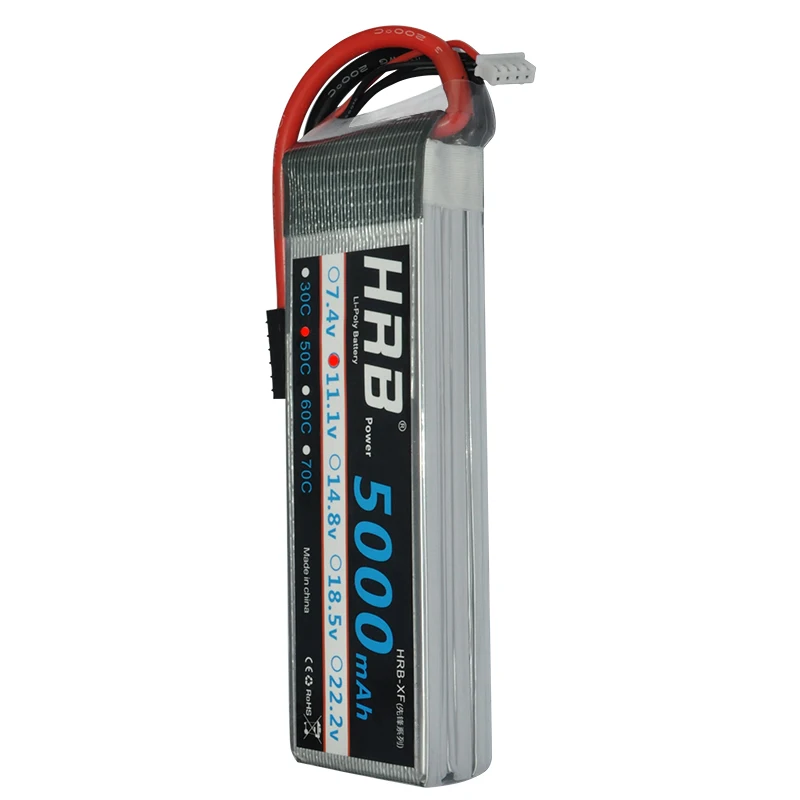 2 шт. аккумулятор hrb lipo 3S 11,1 v 5000mah 50c для traxxass Axial Truggy 1/10 1/12 rc гоночный автомобиль танки rc дроны Вертолет Лодка