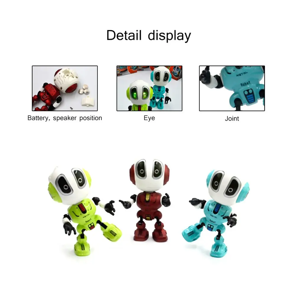 MINI ROBOT Parlante per Bambini-Robot changer giocattolo posa Voice corpo e LED Eye 