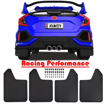 

Sport Car Auto Rally/Racing/Wide Front Rear Mud Flaps Splash Guards Flap Mudguard Widen Body Kit Mudflaps 15"x11.5" Fixing Clips