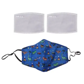 

Children Dinosaur Face Masks PM2.5 Breathable Masks With 2 Replaceable Filters