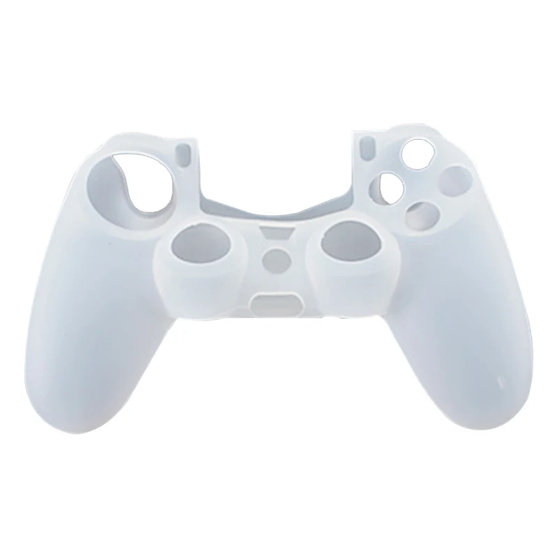White Для PS4 Pro тонкий контроллер Мягкий силиконовый чехол защитный чехол Противоскользящий резиновый чехол для sony playstation Dualshock 4 - Цвет: White