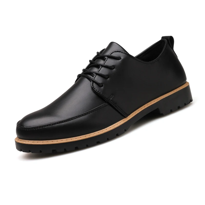 Zapatos de vestir para hombre de cuero genuino Oxford, calzado de negocios clásico italiano, Encaje Vintage, Oxford % P20, novedad de 2019