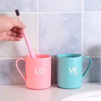 

Bathroom Couple Toothbrush Cup Mouthwash Cup Simple Environmental Protection Toothbrush Cup Plastic Washing Cup Drinking Cup