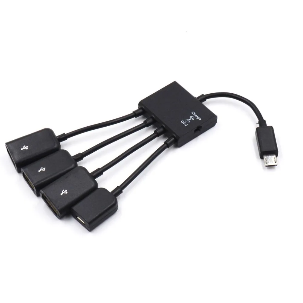 Vovotrade 4 в 1 Micro USB мощность зарядки хост OTG концентратор адаптер кабель для большинства моделей Android Прямая поставка
