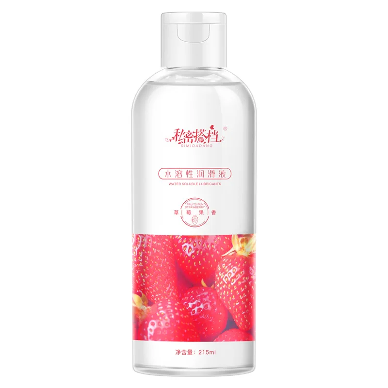 215ml erkek/kadın meyve lezzet krem seks yağlayıcı su bazlı çilek seks yağı vajinal ve Anal jel yetişkin seks ürün