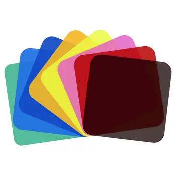 

Neewer 8-Pack Lighting Color Filter Transparent Color Correction Filter Sheet in 8 for Neewer SL-12 LED Light, 2.9 x 2.9 inches