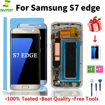 

Super AMOLED 5.5"For Samsung Galaxy S7 Edge Screen G935 G935F SM-G935F LCD Display Touch Digitizer Assembly with Frame