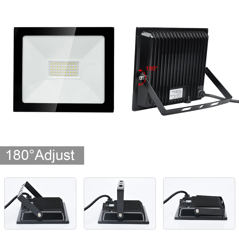 10W 20W 30W 50W 100W Led Flood Light 220~240V Outdoor Spotlight Floodlight Reflector IP66 Waterproof Garden Lighting 20w led floodlight