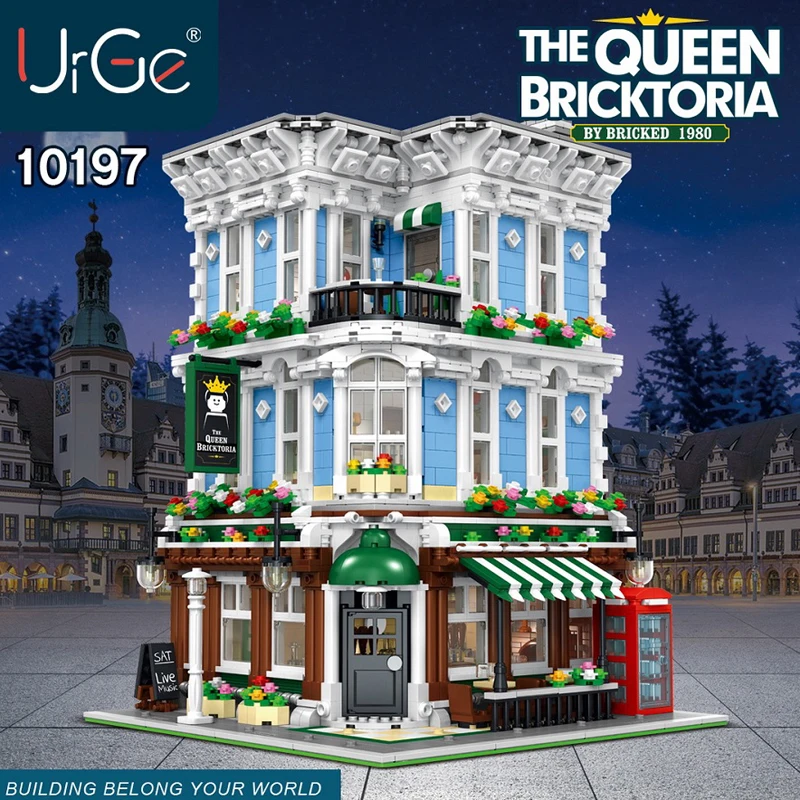 

10197 The Queen Bricktoria Bar Model City Street View Architecture Building Blocks Bricks Creator DIY House Toys Christmas Gift