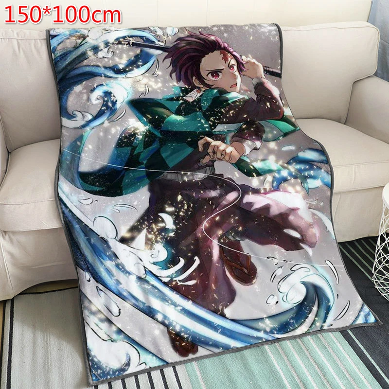 style4 Demon Slayer Kimetsu No Yaiba фланелевое одеяло Kamado Tanjirou Nezuko одеяло в Стиле косплей зимнее шерстяное одеяло Prop - Цвет: style4