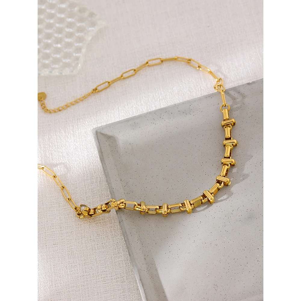 Short Chain Choker Necklace for Women Gold Stainless Steel Jewelry - Image 5
