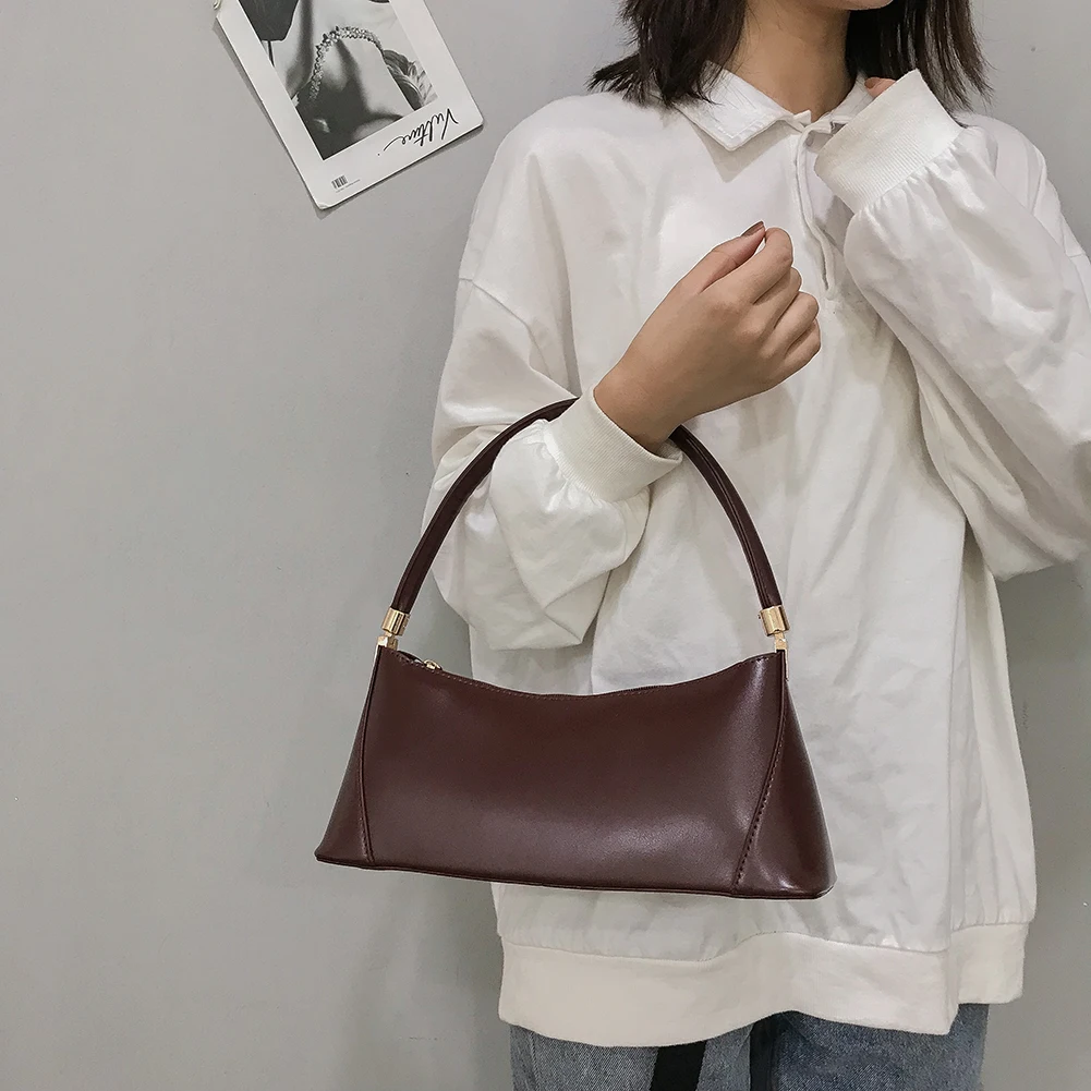  Small Shoulder Bags for Women PU Leather Bag Brand Mini Elegant Shoulder Bag Solid Color Totes Drop - 4000155616232