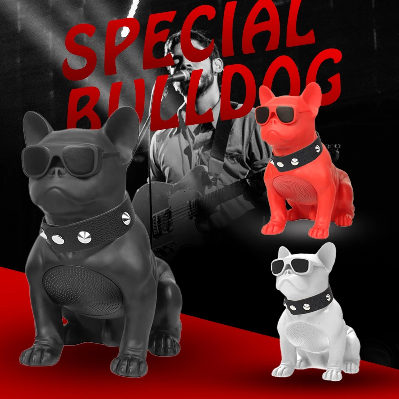 Wireless Bluetooth Speaker M10 Full Body Dog TF Card U Disk FM Radio Bulldog Head Mp3 Player | Электроника