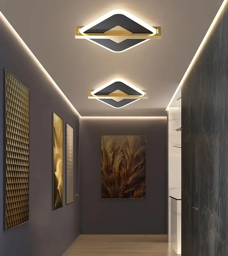

Aisle light corridor light creative simple modern hallway porch light brightly installed concealed embedded light luxury Nordic