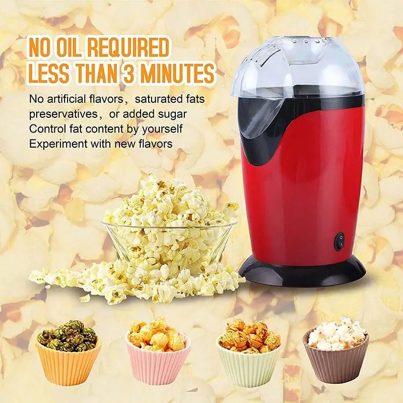 Mini American plug Hot Air Oil-Free Corn Popcorn Maker Machine DIY Corn  Popper Making Kit Home Kitchen microwave cup - AliExpress