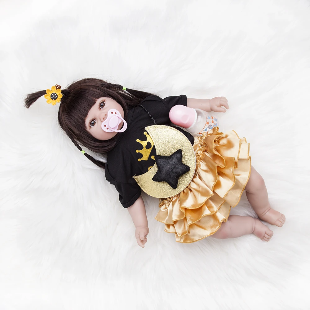 2" 55 см Reborn Baby Doll куклы реалистичные мягкие силиконовые настоящие мягкие сенсорные игрушки подарки для детей силиконовые куклы игрушки для девочек