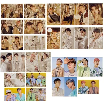 

29PCS/Set Kpop MONSTA X New Album FANTASIA X Sticky Photo Cards New Fashion Crystal Card Stickers For Fans