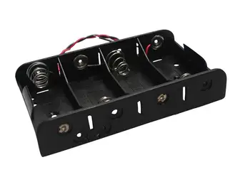 

MasterFire 250pcs/lot Battery Holder Storage Case Box for 4 X 1.5V C Size Batteries With Wire Leads 4 Slots Clip DIY Accessories