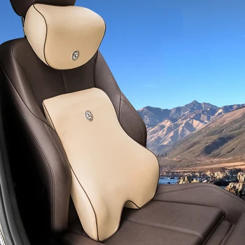 

Car Seat Back Support Lumbar Pillow and Neck Pillow Seat Cushion Soft and Comfort Low Back Pain Support Side Muscles Sitting