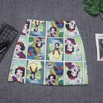 

Gothic Cartoon Cute Print Comic Skirt 2020 Summer A Line Short Streetwear Ulzzang Skirts Womens Gonne Donna Estive Faldas Cortas