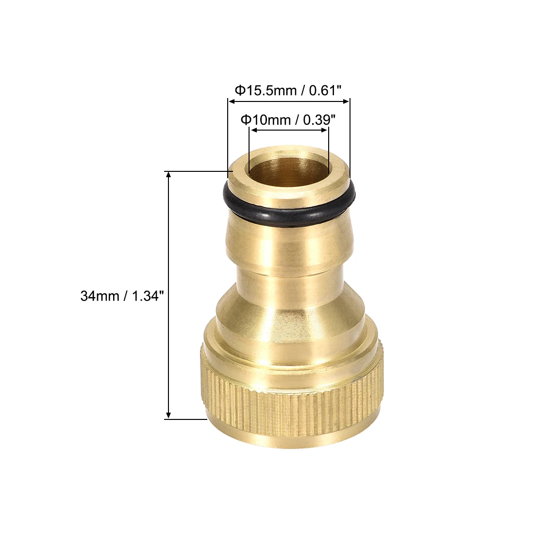 Uxcell латунный кран Быстрый Разъем G1/2 Женский Резьба шланг трубы гнездо адаптер для сада оросительная система