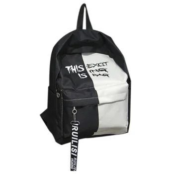 

Korean Version Of the Color Bag Student Backpack Large Capacity Spring Travel Bag White