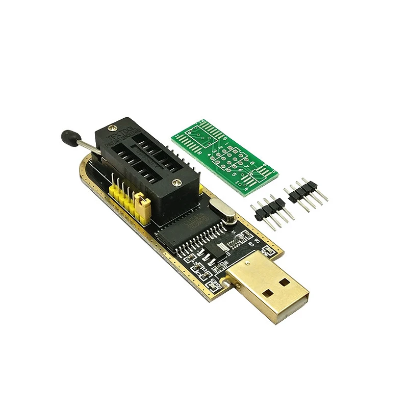 SPI Programmer CH341A 24 25 Series EEPROM Flash BIOS USB Programmer Module + SOIC8 SOP8 Test Clip For EEPROM 93CXX / 25CXX / 24CXX