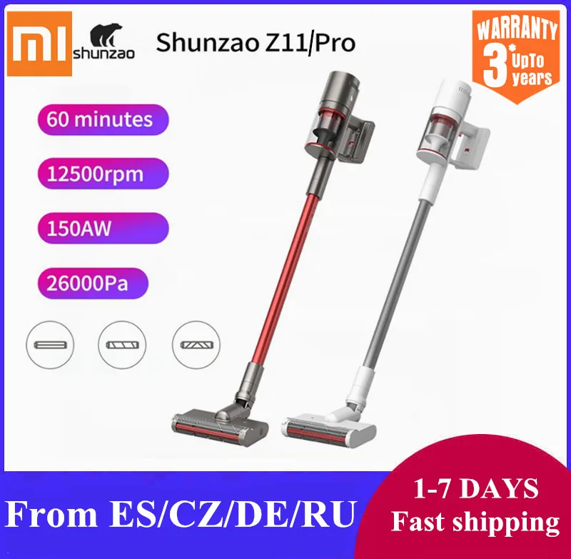 Xiaomi Shunzao Z11 Pro Handheld Cordless Vacuum Cleaner 26000pa 150aw  Suction Hair Cutting - Vacuum Cleaners - AliExpress