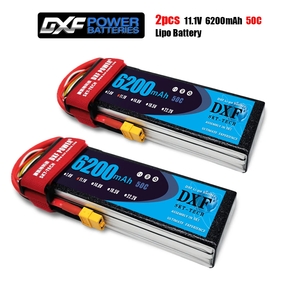 DXF 3S 11.1V 6200mah 50C-100C Lipo Battery XT60 T Deans XT90 EC5 For FPV Drone Airplane Car Racing Truck Boat RC Parts | Игрушки и хобби