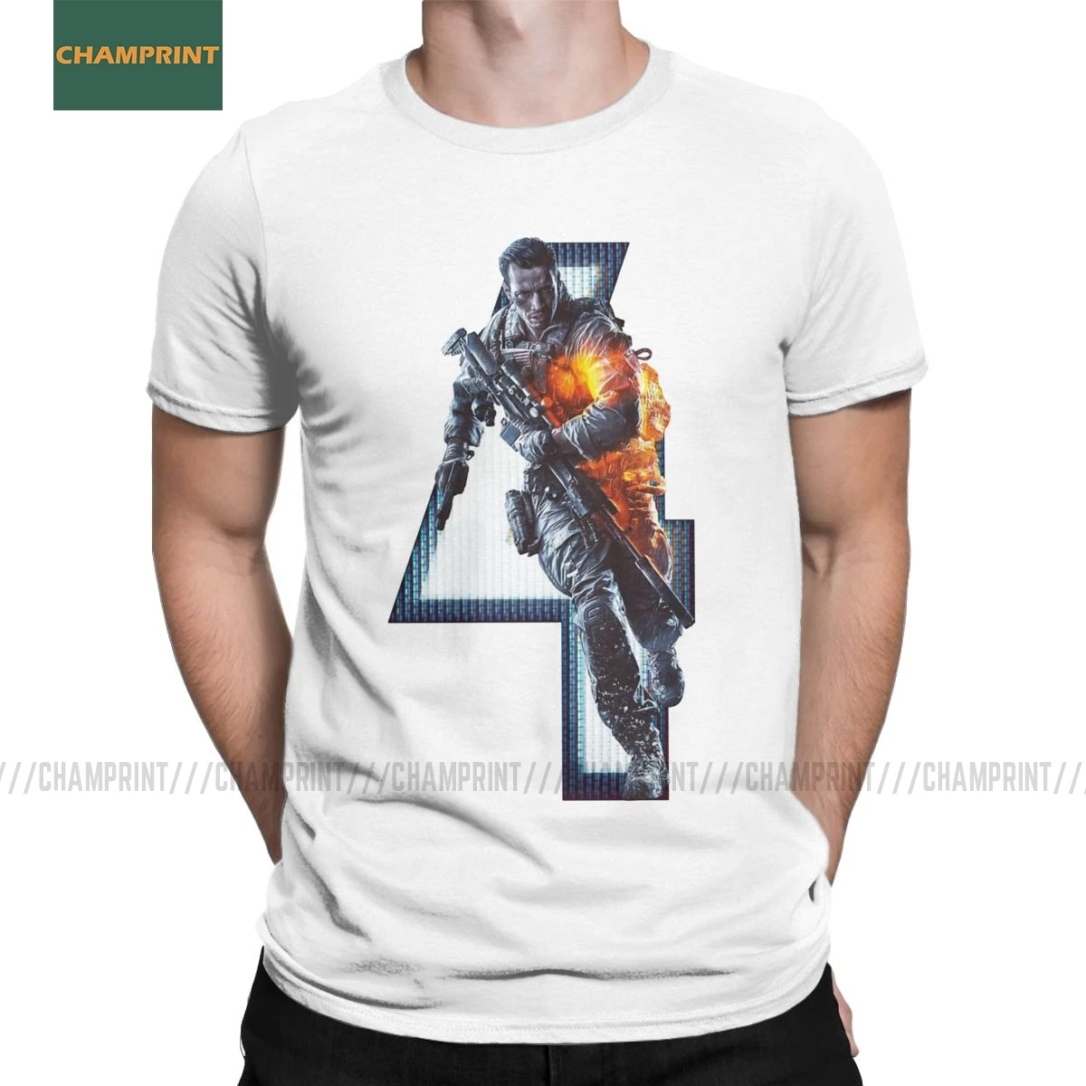 Мужская футболка Battlefield 4 War Bf1 Shooter for V Video Game хлопок потрясающие футболки с
