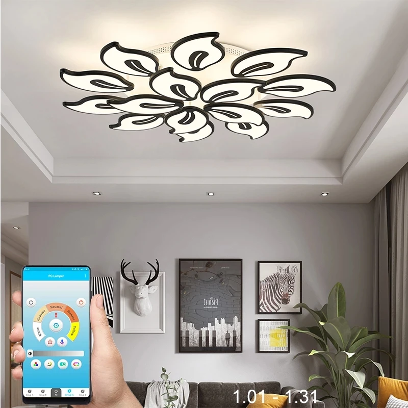 IRALAN LEDs современная люстра для зала гостиной спальни кухни деко черный и белый