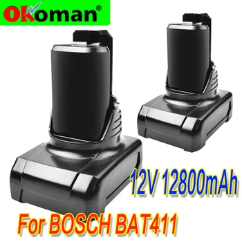 

high capacity BAT411 Li-ion Battery 12800mAh For Bosch 10.8V 12V 4Ah BAT411 BAT412A, BAT413A 2607336996 Drill Li-ion Battery