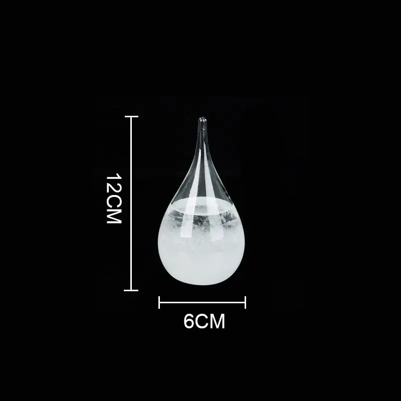 Настольная капелька штормовая стеклянная бутылка Прозрачный предсказатель погоды монитор Барометр с деревянной основой для украшения дома - Цвет: no base