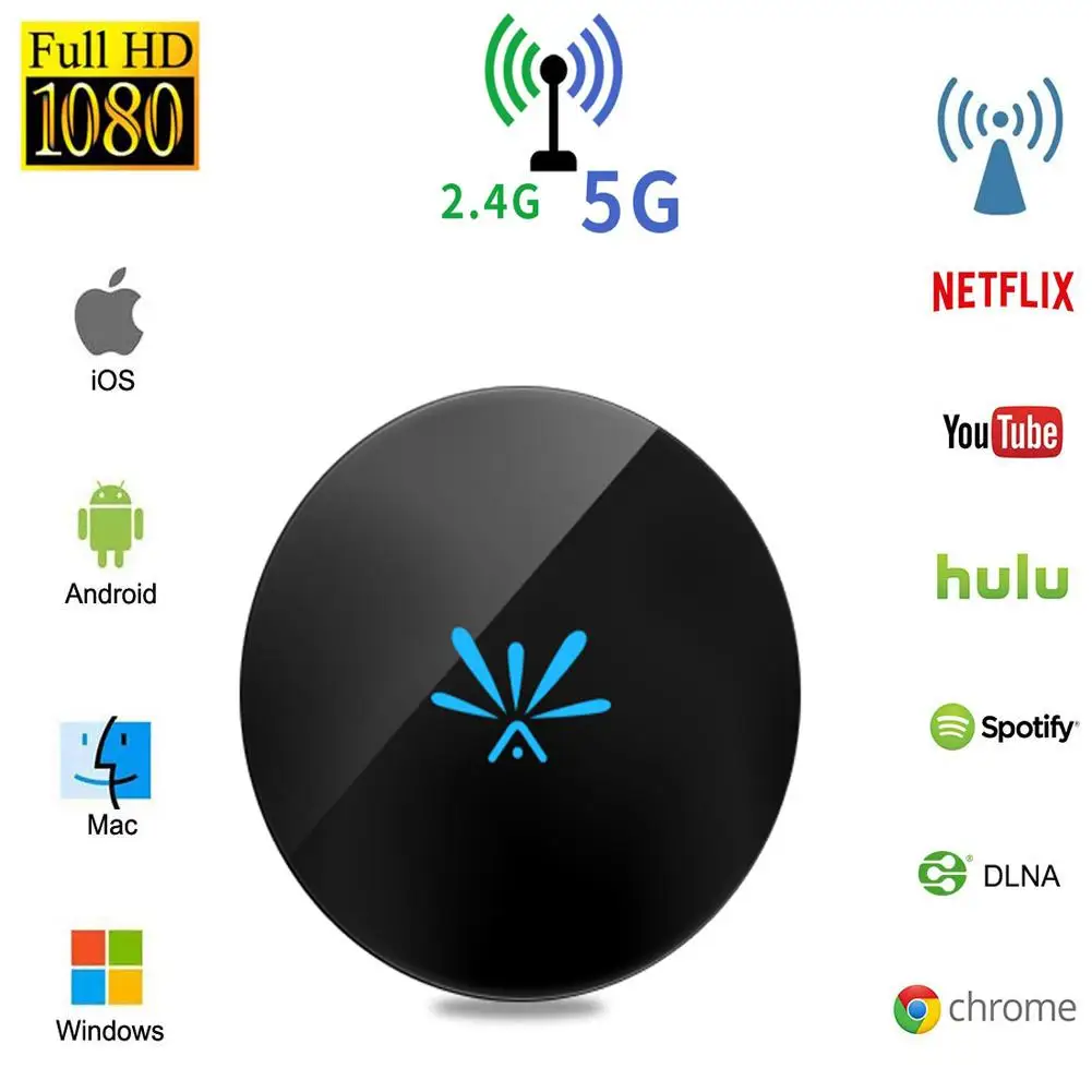 Новейший G6 tv Stick 2 4G/5G Hz видео WiFi дисплей HD экран зеркалирование ТВ Беспроводной