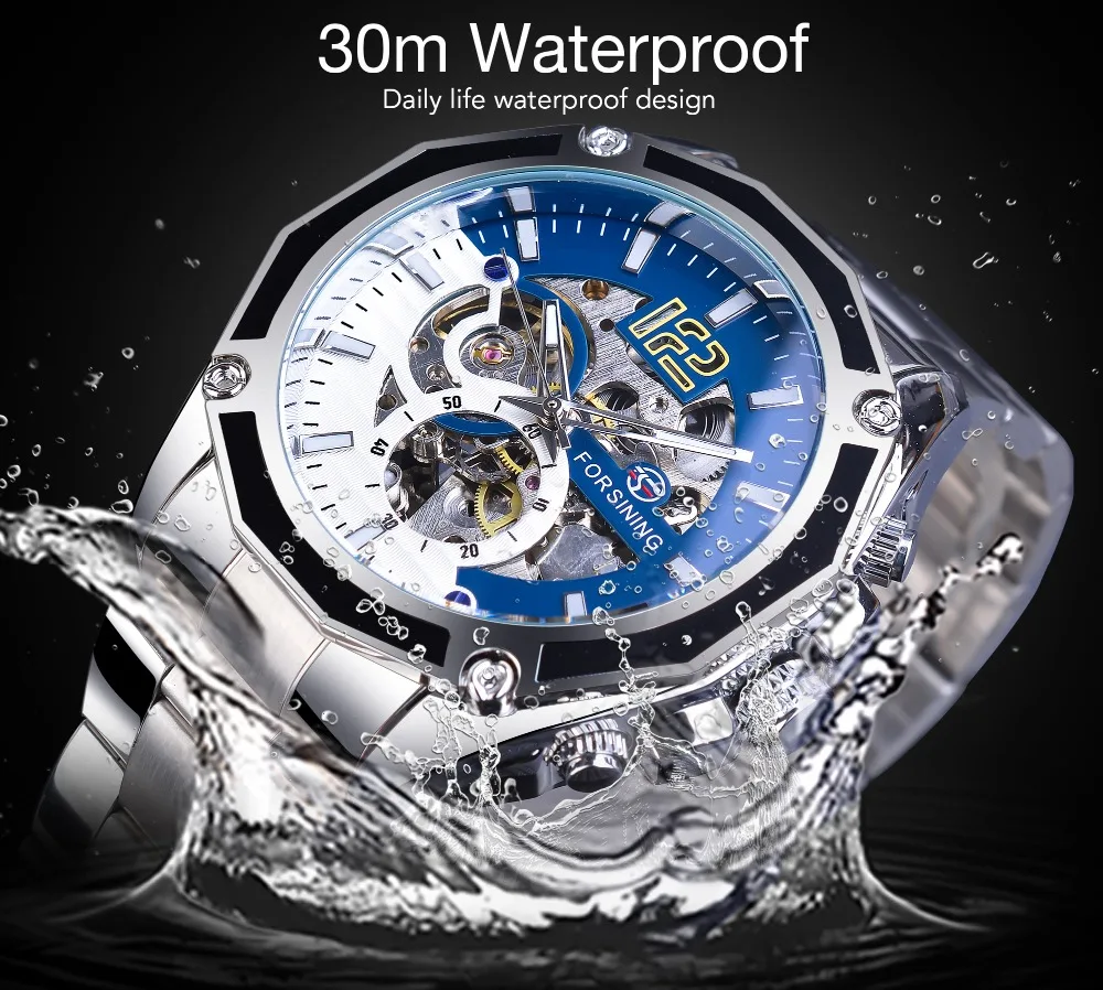 Forsining Mechanical Steampunk Sport Automatic Men Watch Top Brand Luxury Hour Timepieces Transparent Luminours Hand Male Clock_voghion.com