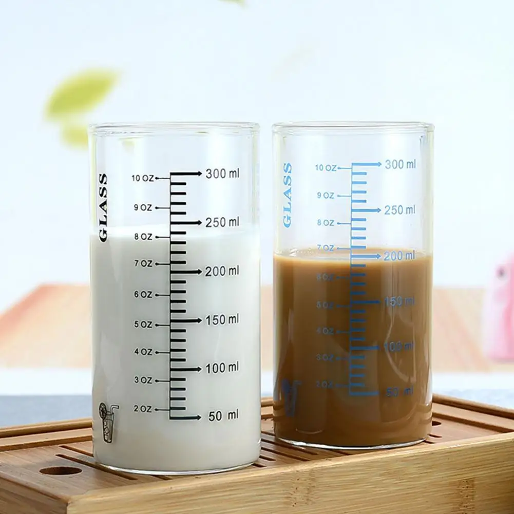New High Quality Milk Cup Graduated Clear Scale Design High Borosilicate Glass Multipurpose Water Mug for Children